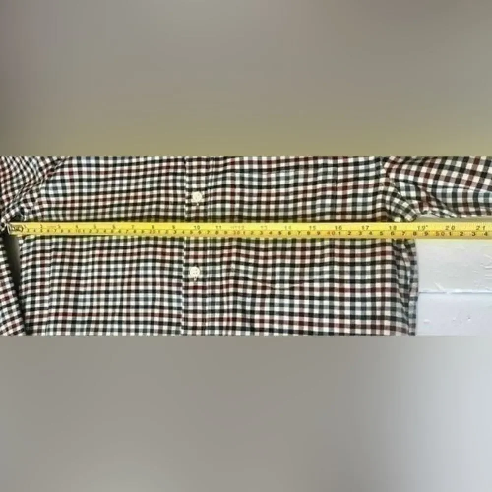 J.Crew Men's Casual Slim FitButton Down Shirt Sz Small Checkered White Black Red